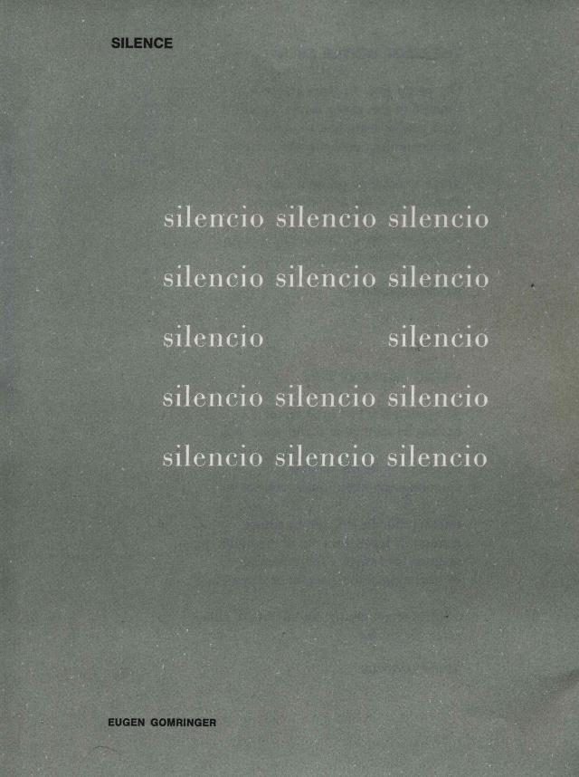 Silencio Eugen Gomringer